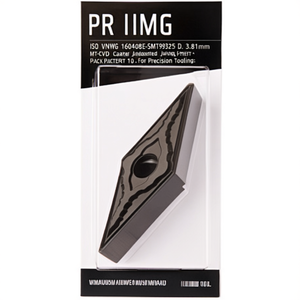 Plaquettes de tournage indexables ISO VNMG 160408E-SMT9325 D. 3.81mm MT-CVD revêtues, lot de 10 pour outillage de précision - Product Image 2