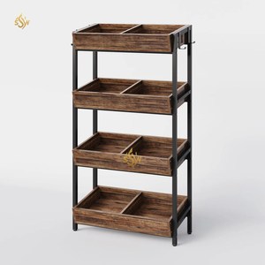 KItchen Vegetable and Fruits Storage Racks Manufacturer Of Wood and Metal Iron Home Indoor Kitchen Decor Spices Racks & <b>Shelving</b> - Product Image 2