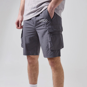 Shorts décontractés pour hommes, coupe confortable et respirante, coupe classique et décontractée, fermeture à boutons, avec poches latérales, vente en gros - Product Image 1