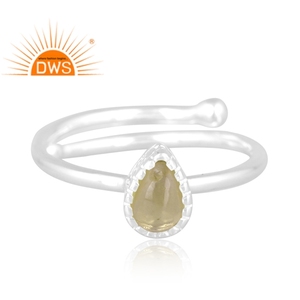 Hot Selling Fine Sterling Silver Natural <b>Peridot</b> Gemstone Stackable <b>Ring</b> Custom Jewelry Manufacturer - Product Image 2