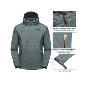 Chaqueta de lana de material sólido de gran tamaño para hombre en diferentes diseños y colores con estilo callejero con cuello levantado - Product Image 2