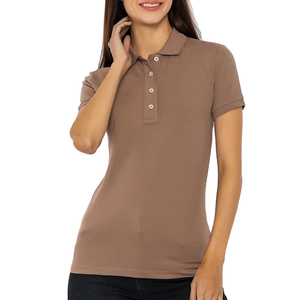 2025 nuevo diseño de ropa de verano de manga corta para mujer Polo transpirable ajustado para mujer Polos - Product Image 3