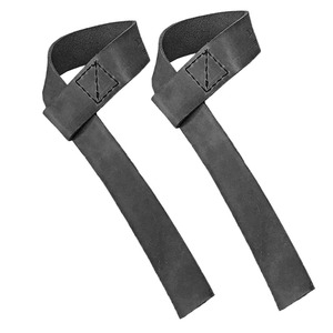Sangles d'haltérophilie Poignée en cuir pour sangles de poignet électriques Sangles de levage de gymnastique pour l'haltérophilie Powerlifting Cuir - Product Image 2