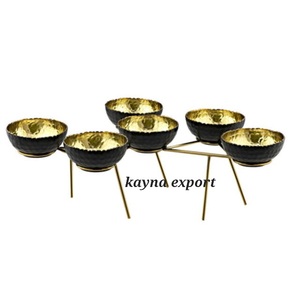 Handicraft Aluminum Metal Cluster Bowl Modern Luxury Design Eco-Friendly Party Use Snacks Serving Dry Fruit and Dates Shiny Bowl - Product Image 4