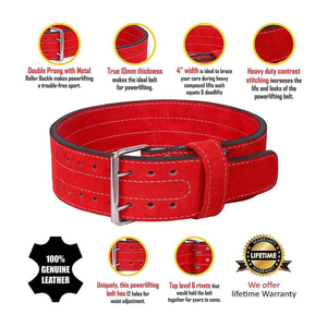 Custom Made Premium Leather Power Lifting Belt High Quality Fitness Equipment Accessory for <b>Weight</b> Lifting Training - Product Image 6