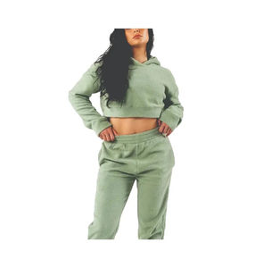 Sudadera con capucha corta con logotipo personalizado para mujer, corta para marcas de moda Sudadera con capucha, con su propio diseño de logotipo personalizado - Product Image 1