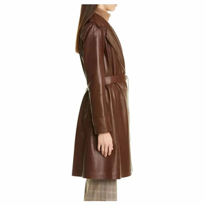 Abrigo de Cuero Genuino para Mujer, Diseño de Moda, Estilo Casual, Venta al Por Mayor 2026 - Product Image 4