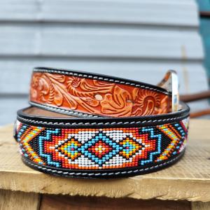 Outillage à la main en alliage personnalisable international rodéo en cuir de vachette robuste écologique Western perlé Cowboy Cowgirl ceinture - Product Image 6