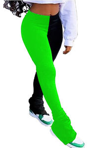 Pantalon de survêtement taille haute pour femmes pantalon de jogging plissé avec conception patchwork Streetwear sexy pour les fêtes d'hiver Clubbing - Product Image 2