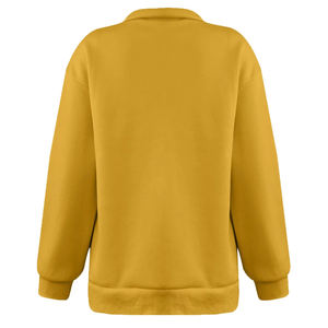 Dernier style d'hiver chaud vêtements décontractés femmes demi fermeture éclair sweats dames décontracté hiver imprimé Logo haute qualité sweats - Product Image 4