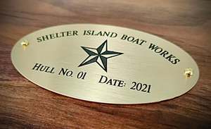 Plaque d'identification en laiton gravé de forme ovale en laiton AK avec trou dans la finition polonaise de qualité supérieure pour la décoration intérieure/décoration de bureau - Product Image 6