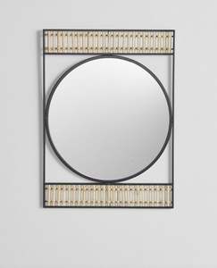 Modern <b>Silver</b> Abstract Wall <b>Mirror</b> Unique Geometric Design - Product Image 3