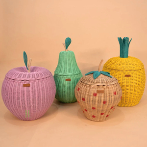 Panier de rangement en rotin tissé à la main écologique avec couvercle pour le stockage des pommes conteneur de jouets pour enfants bijoux quantité minimale de commande bas Vietnam - Product Image 6