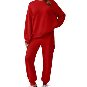 Chándal de color liso de alta calidad para mujer, ropa de calle, novedad, logotipo personalizado para adultos, estilo informal, 100% poliéster, el mejor producto - Product Image 1