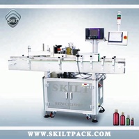 Máquina de etiquetado envolvente automática SKILT, máquina de etiquetado de botellas redondas, latas, tarros, con papel de impresora, embalaje de plástico y Metal