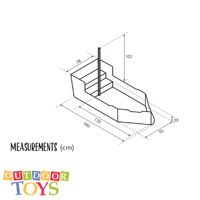 Barco de arena de madera para niños, Barco de arena, patio de juegos al aire libre, juguetes de verano, listo para enviar desde España