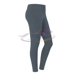 Custom Engineered Equestrian <b>Leggings</b> Full Seat Silicone Grip High Waist Stretch Durable Performance Wear OEM - Product Image 3