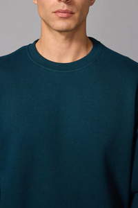 Sudadera de invierno de manga larga personalizada para hombre, jersey de color sólido con cuello redondo de Algodón 100% con logotipo personalizado y bordado OEM - Product Image 5