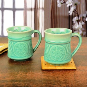 mug stoneware pale grey green Hot Selling product Printed Handmade Ceramic mug Coffee <b>Cups</b> - Product Image 6