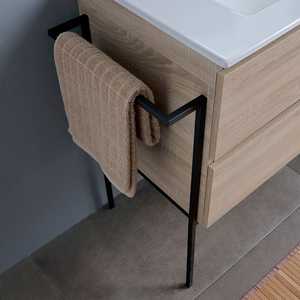 Conjunto de Baño de 80CM con 2 Cajones, Espejo de 80X60 y 2 Toalleros Belize - Product Image 6
