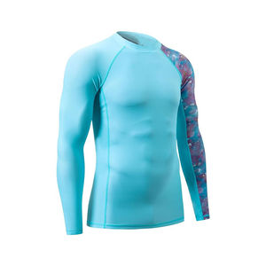 Top vente personnalisé Rash Guard chemises plongée surf MMA Rash Guard hauts qualité en gros vêtements de sport hommes sublimé Rash Guard - Product Image 6