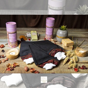 <b>Hemp</b> Bamboo <b>Fiber</b> Eco-Friendly Bath Mitten Plant-Based Exfoliating Gloves for Spa Care Enhances Skin Radiance Personal - Product Image 2