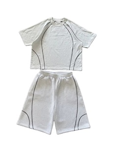 Ensemble short et t-shirt pour homme en coton 100% personnalisé, grande taille, pour la gym et le fitness, idéal pour l'été - Product Image 3