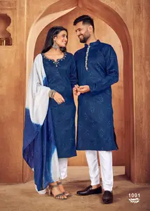 Readymade Couple Kurta Set zum Großhandels preis aus Indien