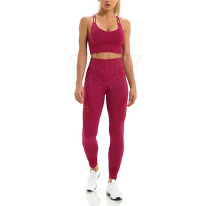 OEM Professional High Quality Breathable Quick Dry Yoga Set for Women Plus Size Solid Pattern Elastic Waist Closure - Product Image 2