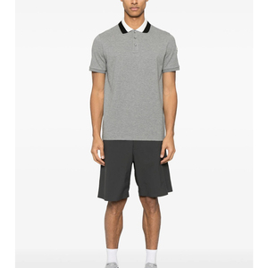 Camisetas de manga corta con diseño de patrón sólido para hombre, camisetas de piqué de algodón transpirable con logotipo bordado personalizado, estampado de Golf - Product Image 4