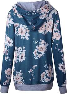 Sudaderas con capucha de mezcla de algodón de alta calidad y peso ligero personalizadas para mujer - Product Image 5