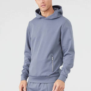 Conjunto de Sudadera con Capucha y Pantalones Deportivos Personalizados para Hombre, 100% Algodón, Diseño Sólido, Transpirable, Ligero, de Secado Rápido, Estilo Urbano - Product Image 2