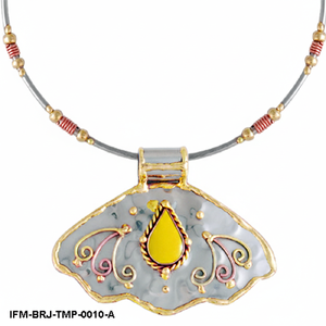 Collier statement en trois métaux fait à la main, style tribal, collier de bijoux pour femmes, cadeau pour elle - Product Image 6