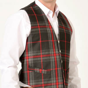 Gilets/gilets en tartan à motif droit écossais/irlandais formel avec fermeture à boutons Scotland Kilt Company gilets écossais pour hommes - Product Image 6