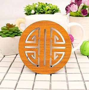 Posavasos de madera natural para bebidas, diferentes formas, hogar, cocina, oficina, mesa de comedor, tazas de té, tazas de café, latas de cerveza, bar, vasos de agua - Product Image 3