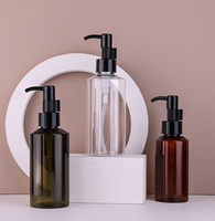 Bouteilles d'huile corporelle vides avec pompe à pression, impression de logo personnalisée, 100 ml, 150 ml, 200 ml, couleur ambre, distributeur d'huile, bouteille en plastique pour huile