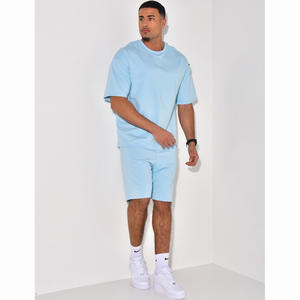 Ensemble T-shirt et short en coton pour homme au meilleur prix pour l'été, respirant, séchage rapide, style décontracté confortable - Product Image 4