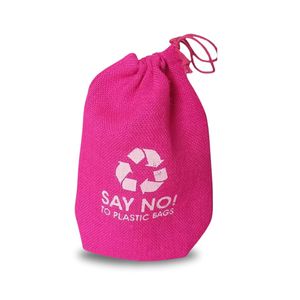 Sacs à cordon en jute légers, personnalisés, promotionnels, impression sérigraphique personnalisée, respectueux de l'environnement - Product Image 6