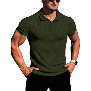 Vêtements de sport respirants pour hommes, vêtements de course à pied, vêtements de fitness, été, haute élasticité, manches courtes, t-shirt fin en tricot - Product Image 6