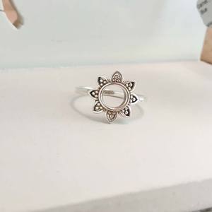 แหวนบัว925และบัวแบบเรียบง่ายน่ารักสำหรับงานแต่งงานประดับด้วยเงินสเตอร์ลิงสำหรับเด็กผู้หญิง - Product Image 1