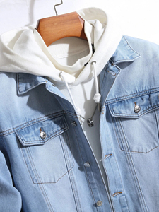 Chaqueta Vaquera para Hombre de Color Sólido, Último Diseño, Ajuste Personalizado, Chaqueta Vaquera de Marca para Hombre, Chaqueta Vaquera Elegante y Transpirable - Product Image 6