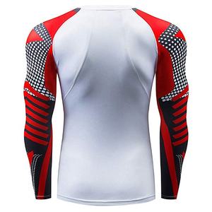 Logotipo impreso personalizado de alta calidad MMA Rash Guard Mangas completas Spandex Rash Vest para adultos Uso de manga larga para nadar - Product Image 3