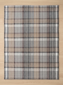 Tapis d'intérieur gris à carreaux, tapis en flanelle tissé, tapis de sol doux pour la maison, la chambre à coucher, le salon - Product Image 5
