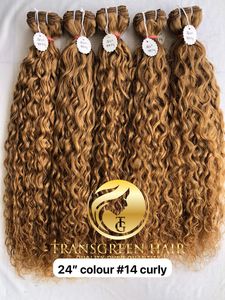 Top meilleure qualité #14 couleur brute bouclée en gros paquet brut temple indien direct de l'inde Machine Double trame vendeurs de cheveux humains - Product Image 5