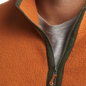 Pull à demi-fermeture éclair en coton 1/4 pour hommes chandails en polaire tricotée respirante pour hommes vente en gros OEM pull décontracté avec fermeture éclair - Product Image 5