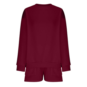 Conjuntos de verano para mujer, conjuntos de 2 piezas para mujer, sudadera y conjunto corto, sudadera de gran tamaño, pantalones cortos, chándal, ropa 2026 - Product Image 4