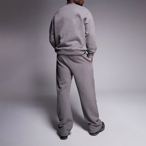 Survêtement en molleton 100% coton de haute qualité pour hommes, vêtements de rue confortables, style Hip Hop, avec impression personnalisée, logo bouffant en 3D, grande taille solide - Product Image 3