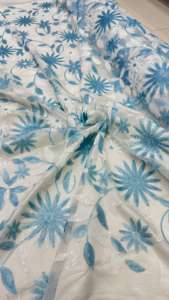 Importé net Broderie tissu tissu faire pour déguiser lehenga matériel - Product Image 5