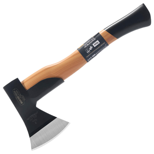 Hache de camping robuste 600g avec manche en hêtre, hache en acier au carbone forgé pour fendre du bois, survie en extérieur, jardinage - Product Image 1