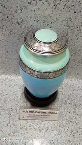Adult Female Purple Metal American Style Cremation <b>Urn</b> for Ashes <b>Large</b> Size Honor Burial Brassworld India BRU-5071 - Product Image 3